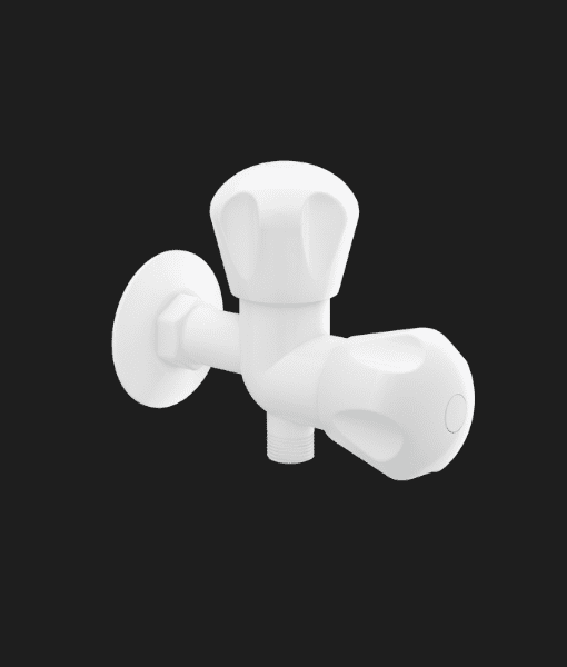 Two Way Angle Cock (White)